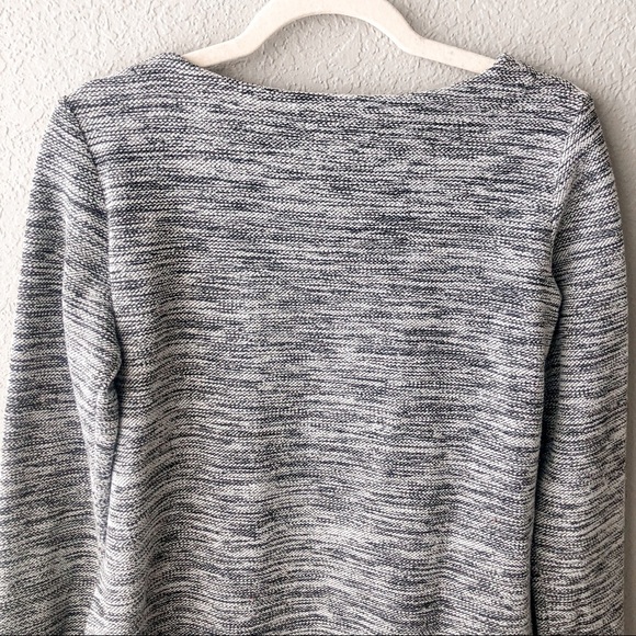 Club Monaco Marled Knit Long Sleeve Sweater Size Medium Casual Crew Side Slits - Picture 9 of 9
